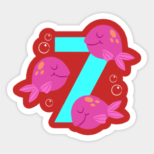 Mermaid Series: Number 7 Sticker